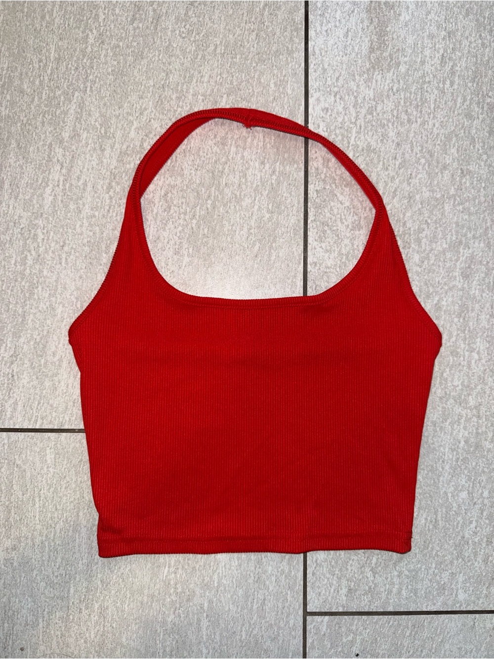 SHEIN Bright Red Ribbed Tank - Picture 2 of 3